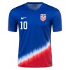 Camiseta de fútbol Estados Unidos Pulisic 10 Segunda Equipación 2024 - Hombre